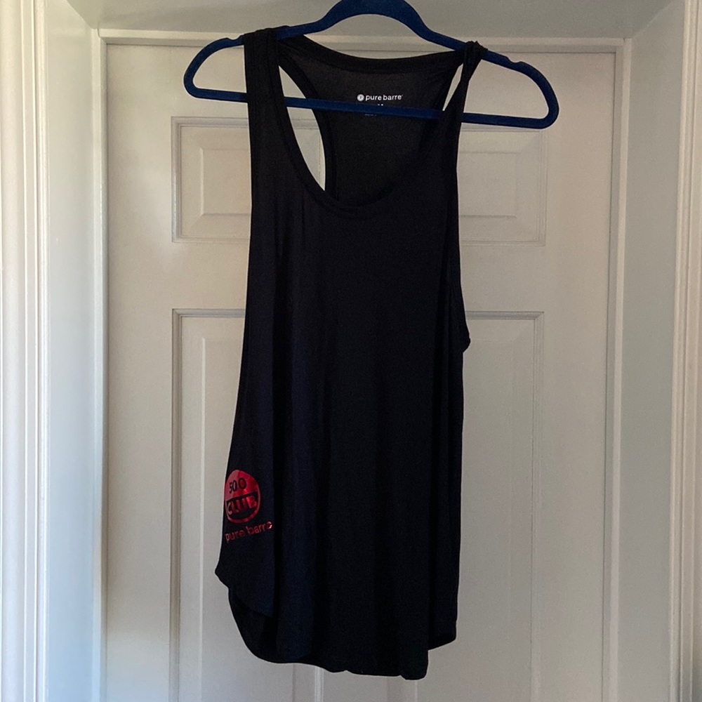 Adorable flowing Pure Barre tank that displays your PB pride. Worn once!